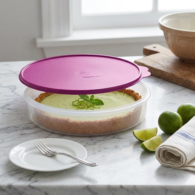 Tupperware 12" Round Container with Seal (Raddish)