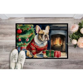 French Bulldog Cozy Christmas Doormat - Festive Holiday Welcome Mat
