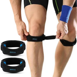 Rodilleras Deportivas 2 Piezas, Salandens Rodilleras Para Proteger La Banda Rotuliana,Cinta Rotuliana Para Rodilleras De Running,Protege Tus Rodillas,Ideal Para Todo Tipo De Deportes De Interior y Exterior (Negro y azul)