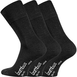 TippTexx24 6 pairs of Oekotex bamboo socks, odour killers - black, size: 43-46