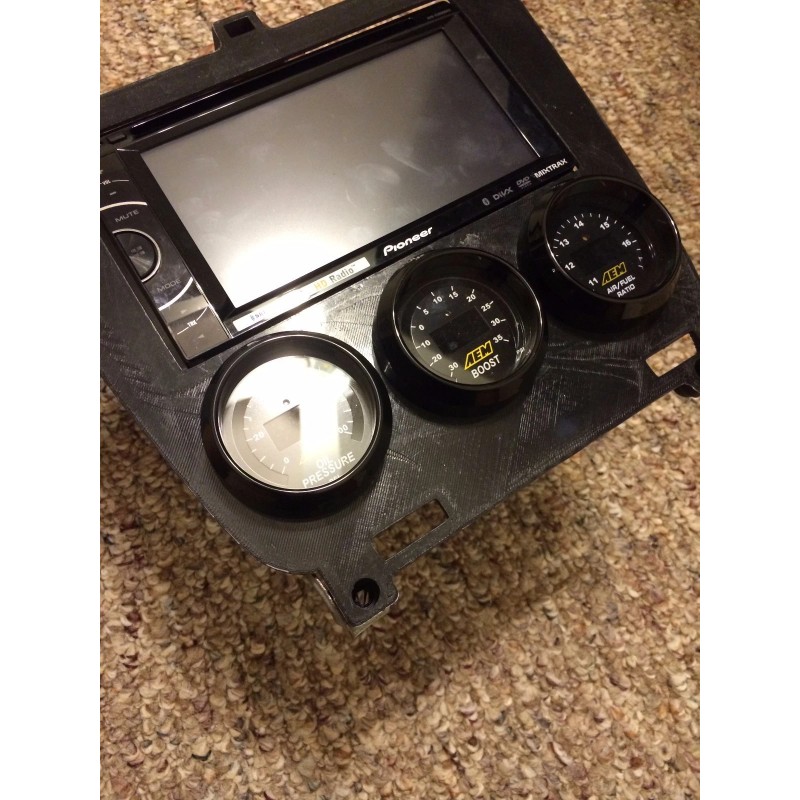 3DEXCEL Lower Dash Finisher 3 52mm Gauge Pod Double Din