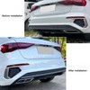 2PCS Exhaust Muffler Tail Pipe Cover Left Right Decorative Tail