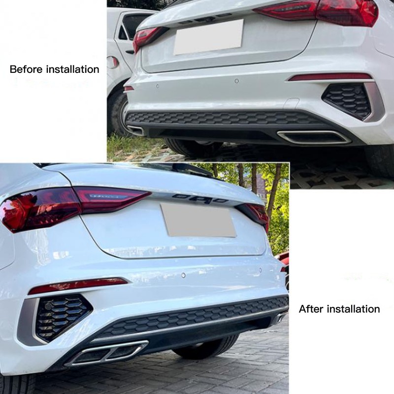 2PCS Exhaust Muffler Tail Pipe Cover Left Right Decorative Tail