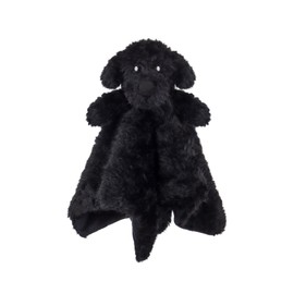 Apricot Lamb Black Poodle Cute Comforter Plush Security Blanket for Baby Boy and Girl, Cuddly Lovey for Infant and Toddlers, Black Dog Puppy 14x14 Inches