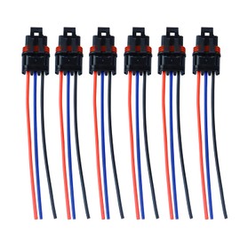 Pulse Plug Connector Pulse Bar Connectors Compatible with Polaris 2018 2019 2020 2021 Ranger XP 1000 RZR RS1 Pro General 1000 Wire Accessory Plug Black Blue Red 6 Pack