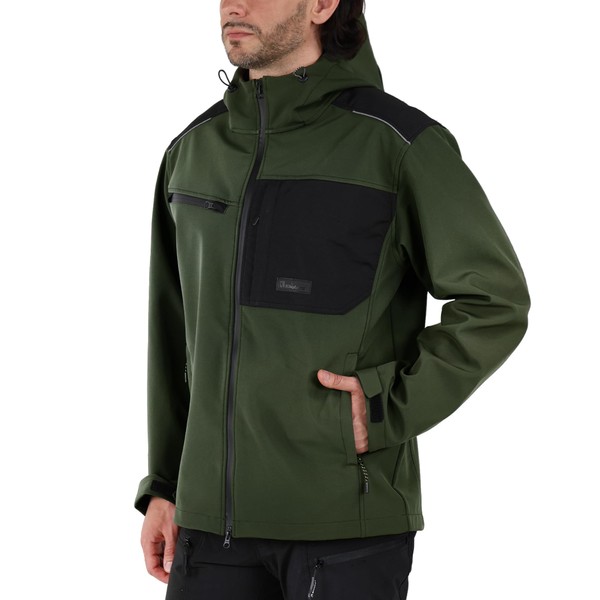 Ellobird Men's Work Jacket Fleece Lined Durable Construction Workwear Outdoor