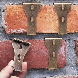 The Lakeside Collection Brick Hook Clips (4 Pack) for Outdoor Decor, Fits Standard Bricks 2-1/8" to 2-1/2" high, No Drills or Nails