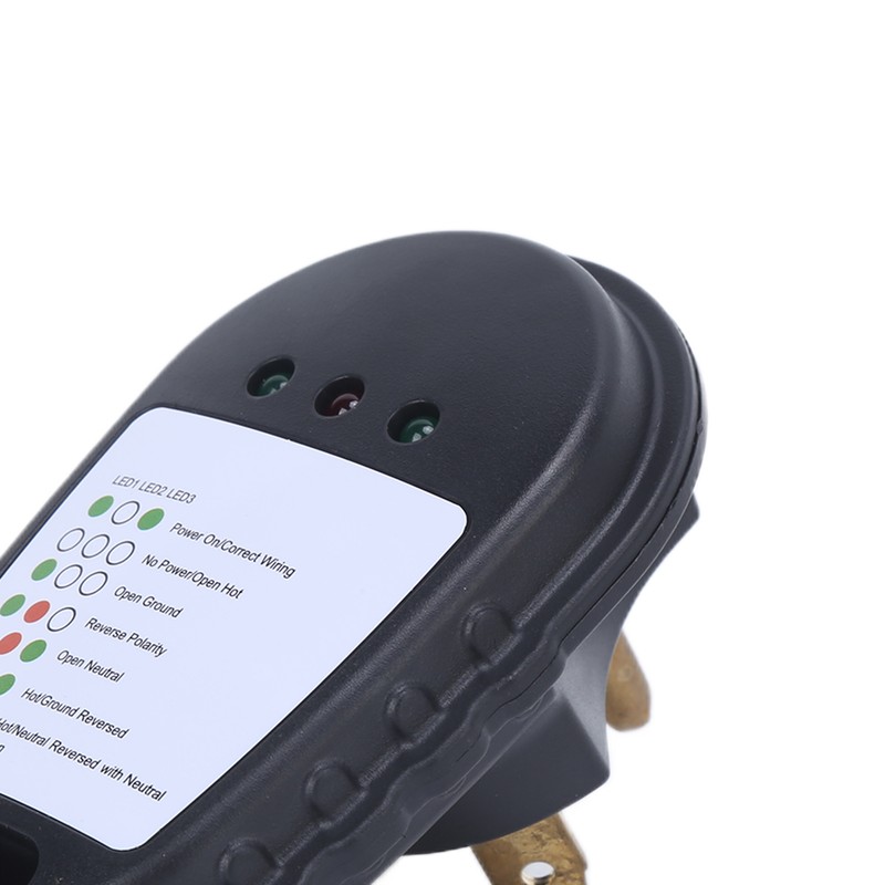 30A RV Circuit Analyzer Portable Power Tester Receptacle with LED