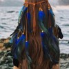 GORTIN Boho Feather Headband Indian Hippie Headpiece Festival Feather Hair