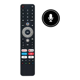 ALLIMITY Voice Remote Control Compatible with PEAQ Ioplee LED TV IOP43QA11, PTV 50GU-5024C, PTV 55GMU-5024C, PTV 65GQU-5124C, PTV50GU-5024C, PTV55GMU-5024C, PTV65GQU-5124C