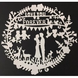 Handmade• Craft-N-Shed LOVE YOU FOREVER Die-Cuts 5.5"x 5"(2pc)Couple•