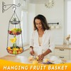 HULISEN 3 Tier Hanging Fruit Basket with Banana Hook, Heavy