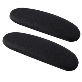 FYTXSZ Office Computer Chair Armrest Covers - Thickened Stretchy Polyester Arm Cover Protector, Washable Arm Chair Covers Slipcovers - Easy to Clean and Install, 1 Pair Black