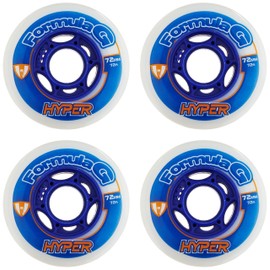 HYPER - Indoor Inline Wheels Formula G Era for Skates I Sturdy Rims I PU Blend I Indoor Wheels I Ideal for Roller Hockey I Soft Grip I Suitable for All Standard Inline Skate Brands I Pack of 4