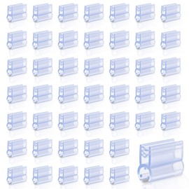 NEETUE 50 Pack Grid Wall Sign Holder Clip Sign Clips for Display, Plastic Price Sign Clamps Price Tag Holder Double Sided Clip Grid Wall Clips for Wire Rack (transparent)
