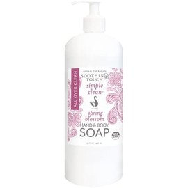 Soothing Touch Hand & Body Soap, Spring Blossom, 32 oz, Professional Grade Essential Oils, Gentle, Vegan, Paraben Free