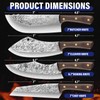 DRAGON RIOT Chef Butcher Knife Set for Meat Cutting, 4