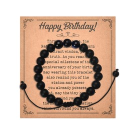 Happy Birthday Bracelet for Him Men Husband Dad Boyfriend Birthday Gift Bracelet Birthday Keepsake Gift Accessories Bracelet Son Cousin Fiance Man Birthday Gift Ideas Brother Nephew Bf Bday Presents