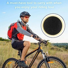 Jinshining 20 Pcs Bike Tire Patch Kit,Glueless Bike Repair Patch, Round Bike Tube Patches,Bike Inner Tube Repair Kit,Bike Patch Kit for Road and Mountain Bikes Tires and Tubes