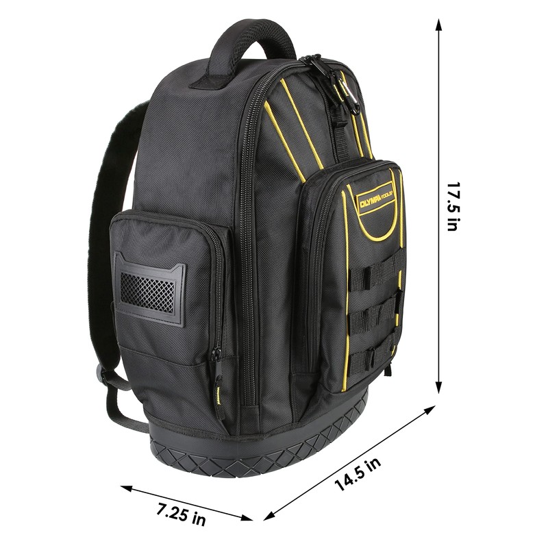 Olympia Tools Tool Backpack, Moulded Waterproof Base, Padded Shoulder Straps,