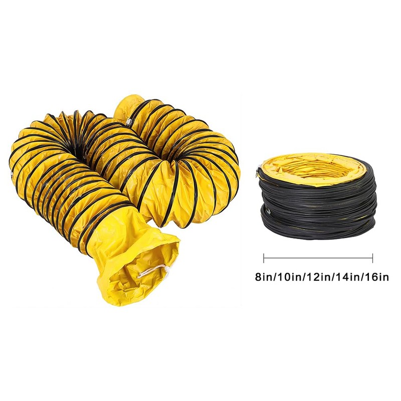 Ducting Hose PVC Flexible Duct Hosing with Adjustable Rope S