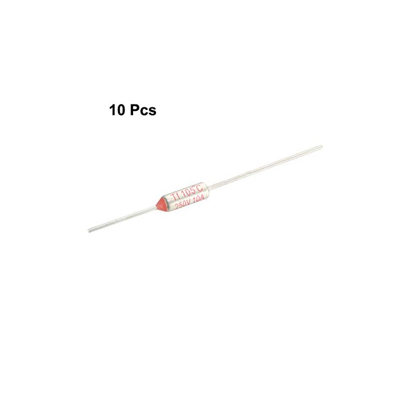 uxcell 250V 10A 105 Celsius Circuit Cut-off Temperature Thermal Fuse