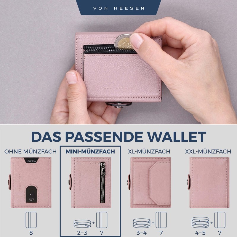 VON HEESEN Credit Card Holder Credit Card Holder, lavender, Mini