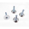 4 Pack Monaco 5/16-18 Non-Swivel W/Hex White Nylon Base Leveler