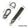 Car Key Fob, Leather Car Key Fob with 3 Keyrings