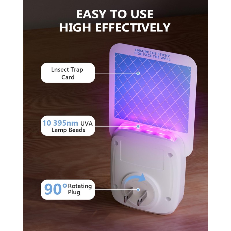 Mosiller Indoor Gnat Traps (2 Pack+10 Glue Cards)