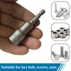 Teocpai 5PCS Magnetic Nut Setter Driver Drill Bit 13mm Metric