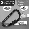 GO!elements Mini Carabiner Micro 6 with Screw Fastener, black