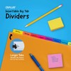 OS Plus 8-Tab Plastic Binder Dividers, Insertable Multicolor Big Tabs,