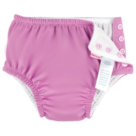 HECCEI Reusable Swim Nappy for Babies, Skin-Friendly with Adjustable Waistband, Swim Nappy Baby (Pink, M)