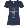Ford Mustang Classic Women's V-Neck T-Shirt GT Cobra Boss 302