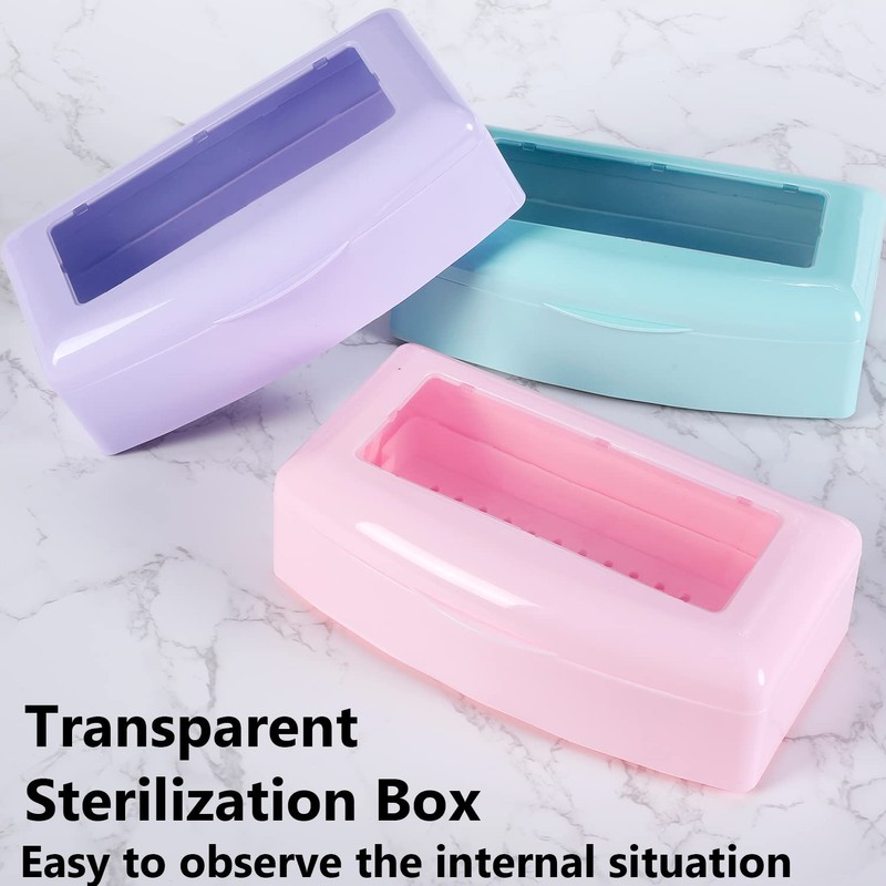 Machine-Ya Plastic Sterilizing Tray,Sterilization Box,Nail Art Tool Sterilizer Tray, Sterilizer