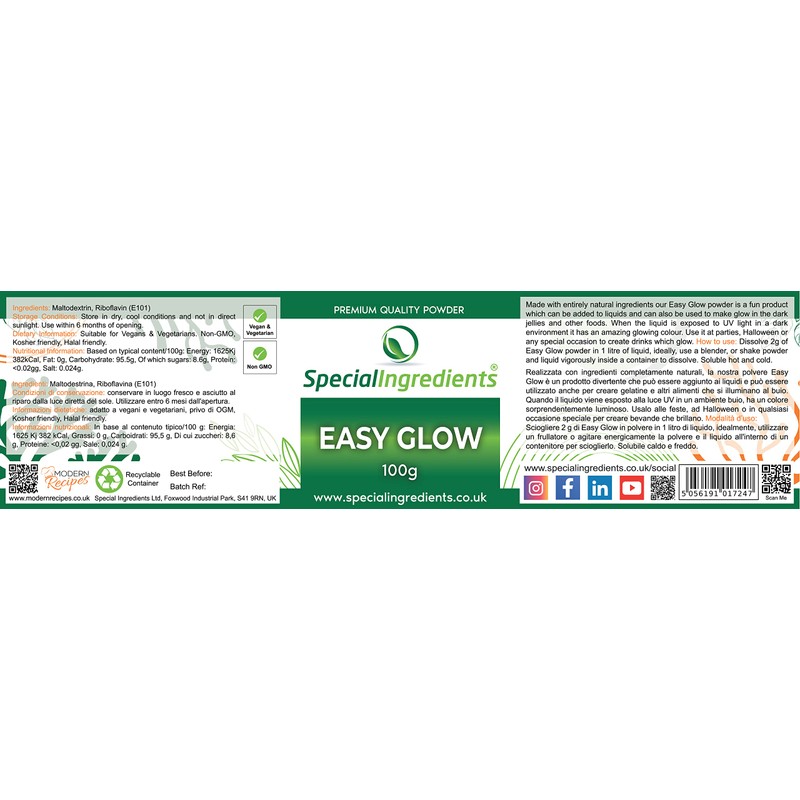 Special Ingredients Easy Glow 100g Make Glow in The Dark