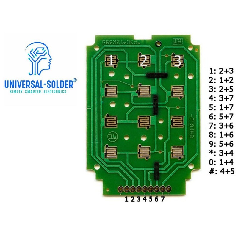 CANADUINO® 3x4 Array Matrix Keypad, Hard Keys, Black