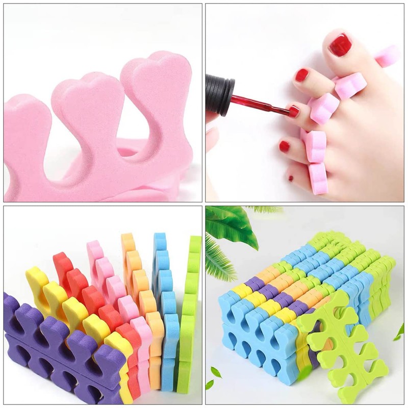 FOMIYES 100 Pairs Disposable soft toe separators silicone toe spacers