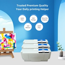 Yongairuink Compatible SJIC33P SJIC33P (K) Cartridges for EPNTMJ 7700 TMJ 7200 TM-J7700 TM-J7200 TMJ7700 TMJ7200 Printer (3 BK)