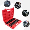 Universal Swivel Impact Socket Set, 15 PCS 3/8" 8-22mm Drive