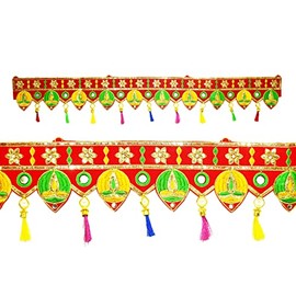 Toran Bandanwar Door Wall Cloth Hanging for Diwali Festival Traditional Indian Home Office Temple Pooja Décor Decoration Gifting Size- 40 inches (Diya/Deepak)