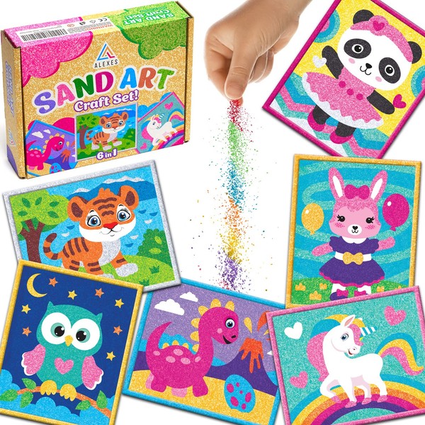Sand Art Pictures - Сolor Sand Art Pictures Peel and Stick - Color Splash Sand Art Pictures Kids - Sticker Sand Art Sheets – Colored Sand for Sand Art Kit