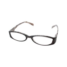 Calabria 744 Snakeskin Animal Print Reading Glasses 3.50 Grey Womens Cheaters Chic Trendy Readers Eyeglass Soft Slip In Case