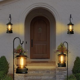 LED Camping Lantern for Power Outages, 1 Pack Battery Operated Lights for Emergency Supplies, Waterproof Rechargeable Camping Light for Hurricane, Tent, Garden,Outdoor and Indoor