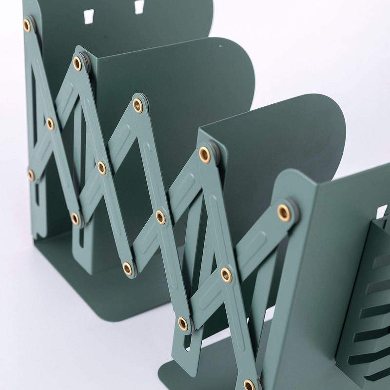 Metal Iron Book Ends Adjustable Bookends for Heavy Book Holder