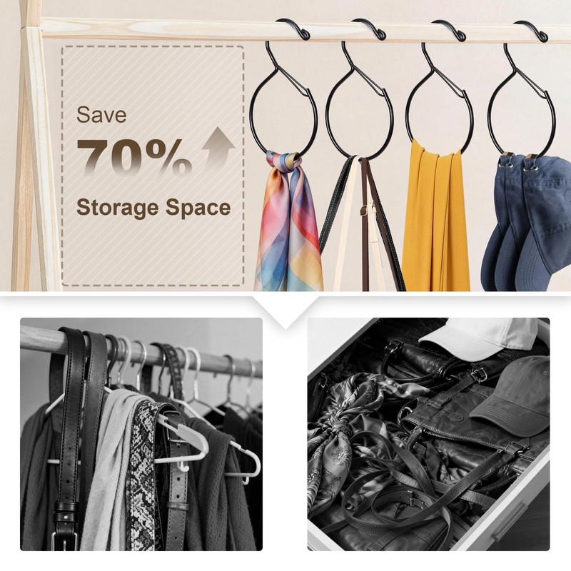 Belt Hanger for Closet, Great Space Saving Belt Hanger, Durable