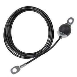 LFJ Gym Cable Wire Fitness Equipment Steel Rope for Lat Pull Cable Pull Fitness Home Gym Pulley System Rope for Power Station (4 m with Gravity Ball)