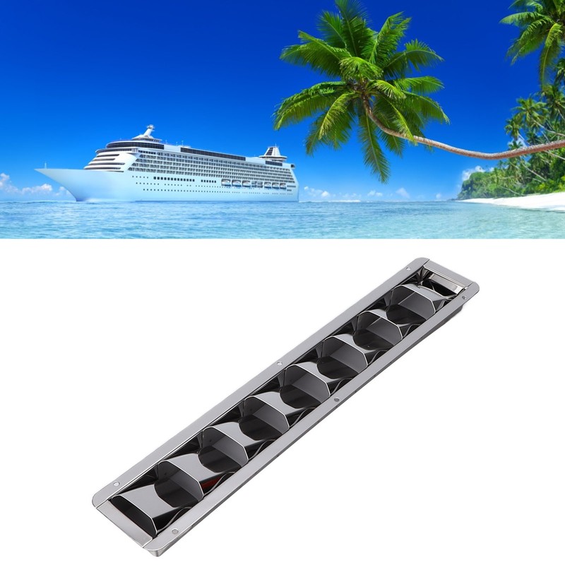 Marine Vent Grille Oblong Stainless Steel 8 Slots Grid Cover