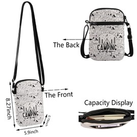 FUNYSO Camping Geschenk Camping Crew Crossbody Tasche Wandern Outdoor Camping Leben Reisen Geschenk für Frauen, Camping Crew Cr UK, 0